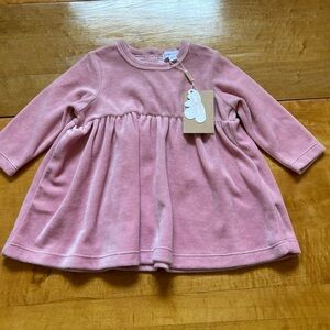 Angel Dear Blush‎ Pink Velour Baby Dress Size 6-12 months NWT Holidays Parties
